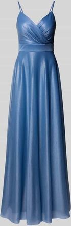 Troyden Collection Abendkleid in Wickel-Optik in Bleu, Größe 34