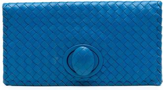 Bottega Veneta Borsa a mano Intrecciato in nappa con chiusura a girello 2012-2025 - Blu