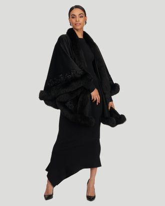 Gorski Embroidered Wool and Cashmere Cape
