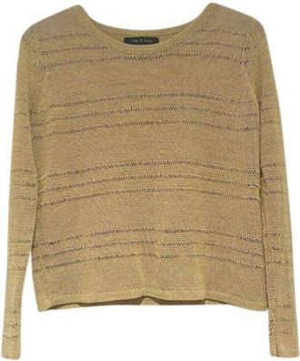 Rag & Bone Golden Embroidered Knit Top Size S
