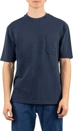 C.P. Company 24/1 Piquet Pigment Dyed T-Shirt - Heren - T-shirts - Blauw - M - Katoen - Tops