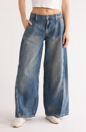 Free People Block Party Pleated Boyfriend Jeans in Rager at Nordstrom Rack, Size 24