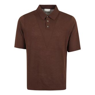 Ballantyne Polo Shirts, male, Brown, Size: 2XL B2W026 Polo Shirt