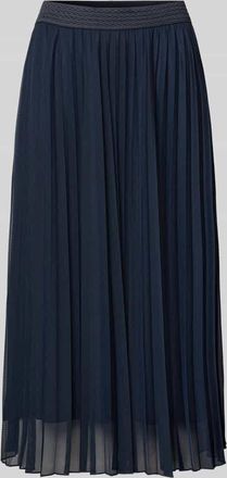 Betty Barclay Regular Fit Midirock mit elastischem Bund in Marine, Gr&ouml;&szlig;e 36