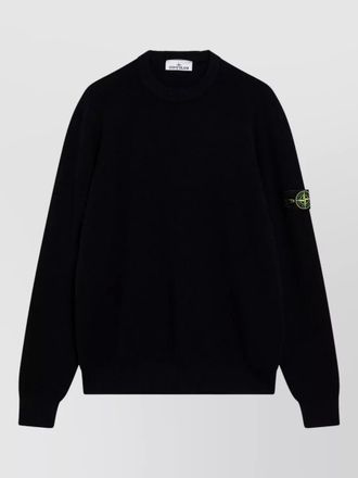 Stone Island knit sweater crewneck ribbed cuffs hem