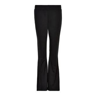 In Front Flare Bottom Black Boot Cut Trousers - female - IN FRONT - Wide Trousers - Black - S - Trousers