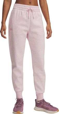 Under Armour Dames/Dames Rival Fleece Joggers (Roze)