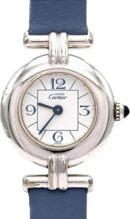 Cartier Pre-owned Vintage Polshorloge - Dames - Vintage Horloges - Wit - ONE Size - Leer - Vintage