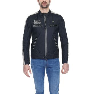 Blauer Polyamide Biker Mens Jacket