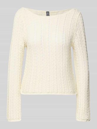 Pieces Regular Fit Pullover mit U-Boot-Ausschnitt Modell SIRI in Offwhite, Gr&ouml;&szlig;e L