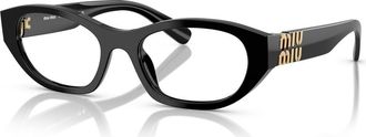 Miu Miu 53mm Irregular optical glasses in Black at Nordstrom