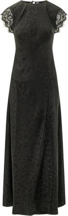 Pinko Alpinia Abito Jacq - Dames - Maxi kleedjes - Zwart - S - Kleedjes