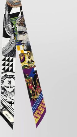 Versace silk printed bandeau scarf
