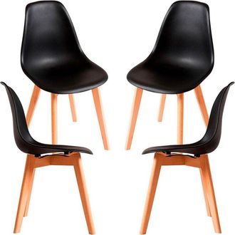 Regalos Miguel Packs Sillas Comedor - Pack 4 Sillas Kelen - Negro