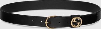 Gucci Belt With Round Buckle, Black, Leather