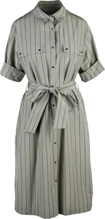 Antonelli Green Cotton Polyester Women Chemise Dress