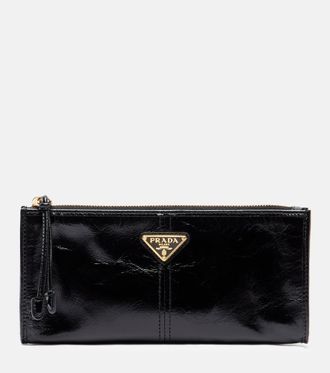Prada Logo leather pouch