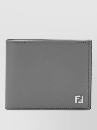 Fendi bifold wallet compact shape stitch detailing