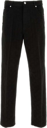 Ferragamo Mens Black Cotton Pant - Size EU 46 (Mens)