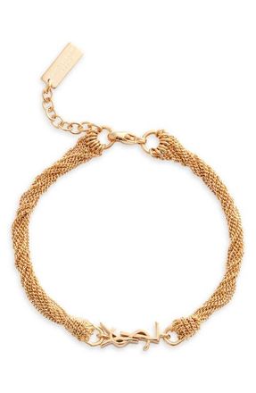 Saint Laurent YSL Tassel Bracelet in Gold at Nordstrom, Size Medium
