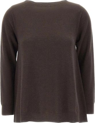 KANGRA Round-neck Truien - Dames - Ronde hals truien - Bruin - M - Wol - Truien & Vesten