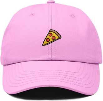 Dalix Pizza Slice Embroidered Dad Hat in Light Pink at Nordstrom