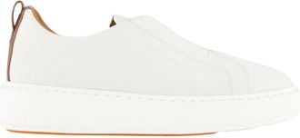 Santoni Beige Overwinning Sneaker voor Dames - Dames - Sneakers - Wit - 36 1/2 EU - Schoenen