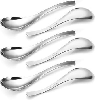 OEM Cucharas Soperas Gruesas Y Pesadas, De Acero Inoxidable De Alta Calidad, Juego De 6