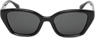 Coach Zonnebril met geometrisch montuur en logo - Zwart