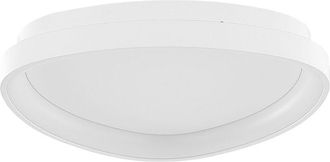 Beliani L&aacute;mpara De Techo Led De Metal Blanco Acr&iacute;lico Forma De Tri&aacute;ngulo Moderno Nanding