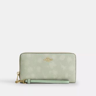 Coach Long Zip Around Wallet With Floral Print