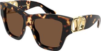 Valentino Vg0052S Zonnebril - Dames - Accessoires - Bruin - Maat: 53 MM Nylon