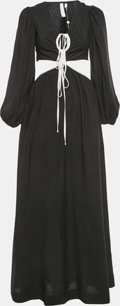 Jonathan Simkhai Jonathan Simkhai Black Crepe Cutout Maxi Dress