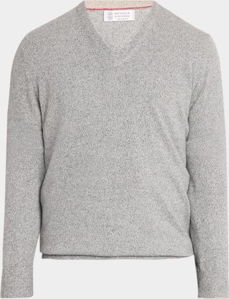 Brunello Cucinelli Men & apos;s Wool Melange V-Neck Sweater