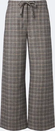 Max Mara Checked virgin wool wide-leg pants