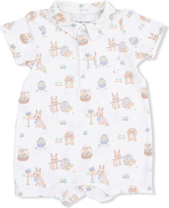 Angel Dear Easter Egg Hunt Polo Shortall in Ivory at Nordstrom, Size 18-24M