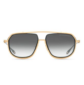 Dita Eyewear Intracraft Bold Geometric Sunglasses with Gradient Grey Lenses