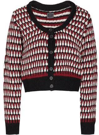 8 by YOOX WOOL BLEND JACQUARD CARDIGAN