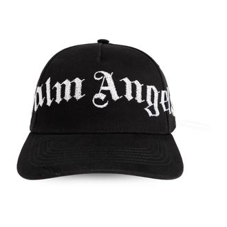 Palm Angels Accessoires, Heren, Zwart, ONE Size, Katoen, Pet met Klep