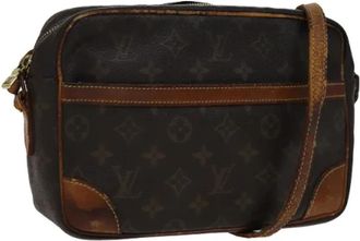 Louis Vuitton Tweedehands Canvas Louis Vuitton tassen - Dames - Vintage Schoudertas - Bruin - ONE Size - Leer - Vintage