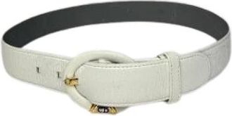 Dior Pre-owned Vintage Leather Belt - Dames - Vintage Accessoires - Wit - ONE Size - Leer - Vintage