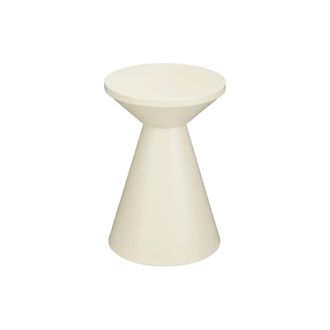 MiCa Decorations Mesa auxiliar Jim Blanco roto H45xB30.5xL30.5cm