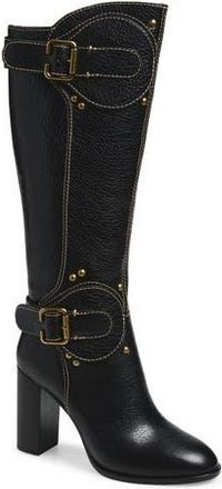 Jeffrey Campbell Chantel Knee High Boot in Black Crinkle Bronze at Nordstrom Rack, Size 6