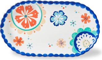 Tag Eclectic Fun Oval Earthenware Platter Multi 15 x 8.5 in in Blue at Nordstrom