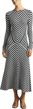 Reiss Kali Stripe Knit Midi Dress