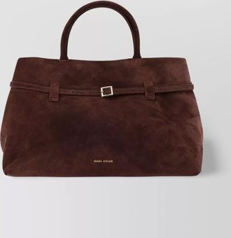 Manu Atelier the cambon 35 suede shoulder bag