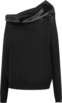 Alberta Ferretti Maglia - Dames - Ronde hals truien - Zwart - M - Truien & Vesten