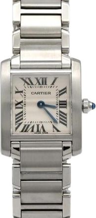 Cartier Pre-owned Tank Francaise Stainless Steel Quartz - Dames - Vintage Horloges - Grijs - ONE Size - Vintage