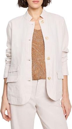 Nic+Zoe Ava Cotton & Linen Blazer in Neutral Mix at Nordstrom Rack, Size X-Large