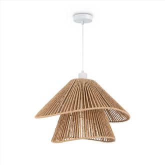 Paco Home Paco Home - Led L&aacute;mpara Colgante Comedor L&aacute;mpara Colgante Sal&oacute;n Cocina Papel Estilo Boho E27 Blanco, Typ 5 (de)
